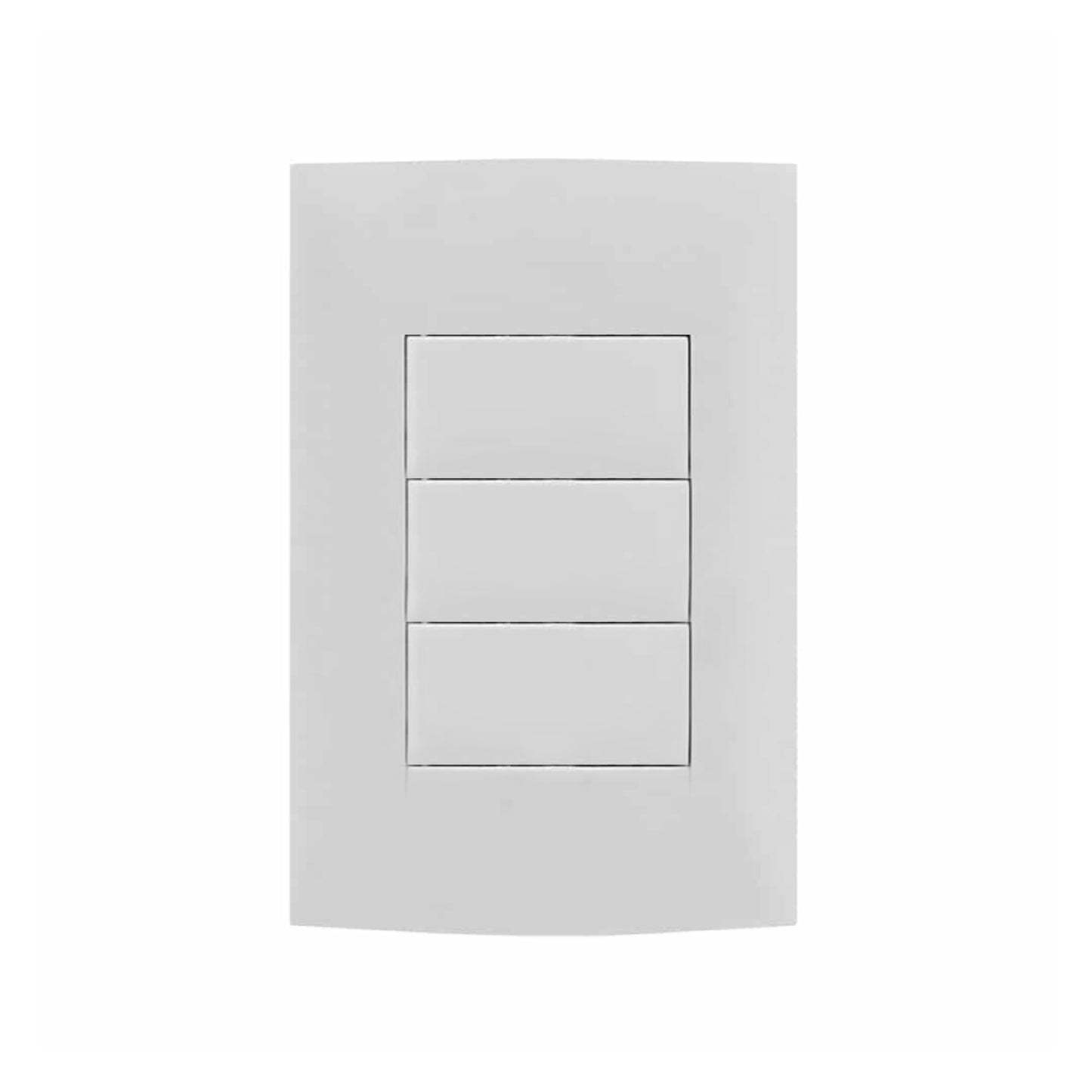 Placa con 3 Apagadores Sencillos Blanco Cien Leviton