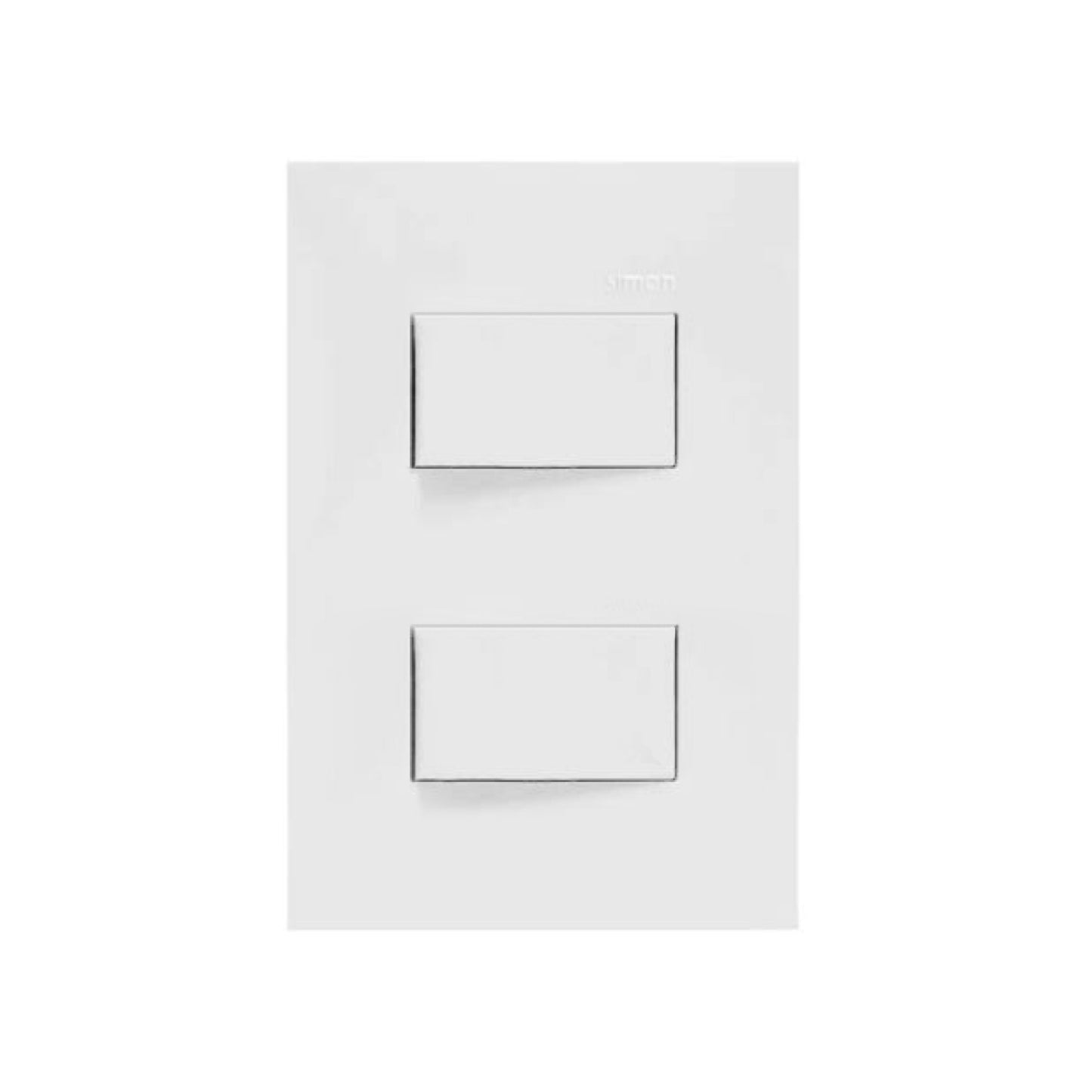 Placa con 2 Apagadores Sencillos Blanco Simon 25
