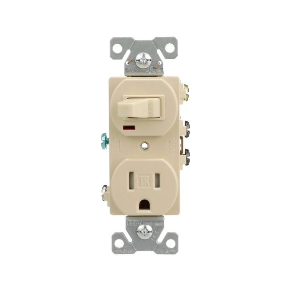 Apagador con contacto 15A 125V Arrow Hart