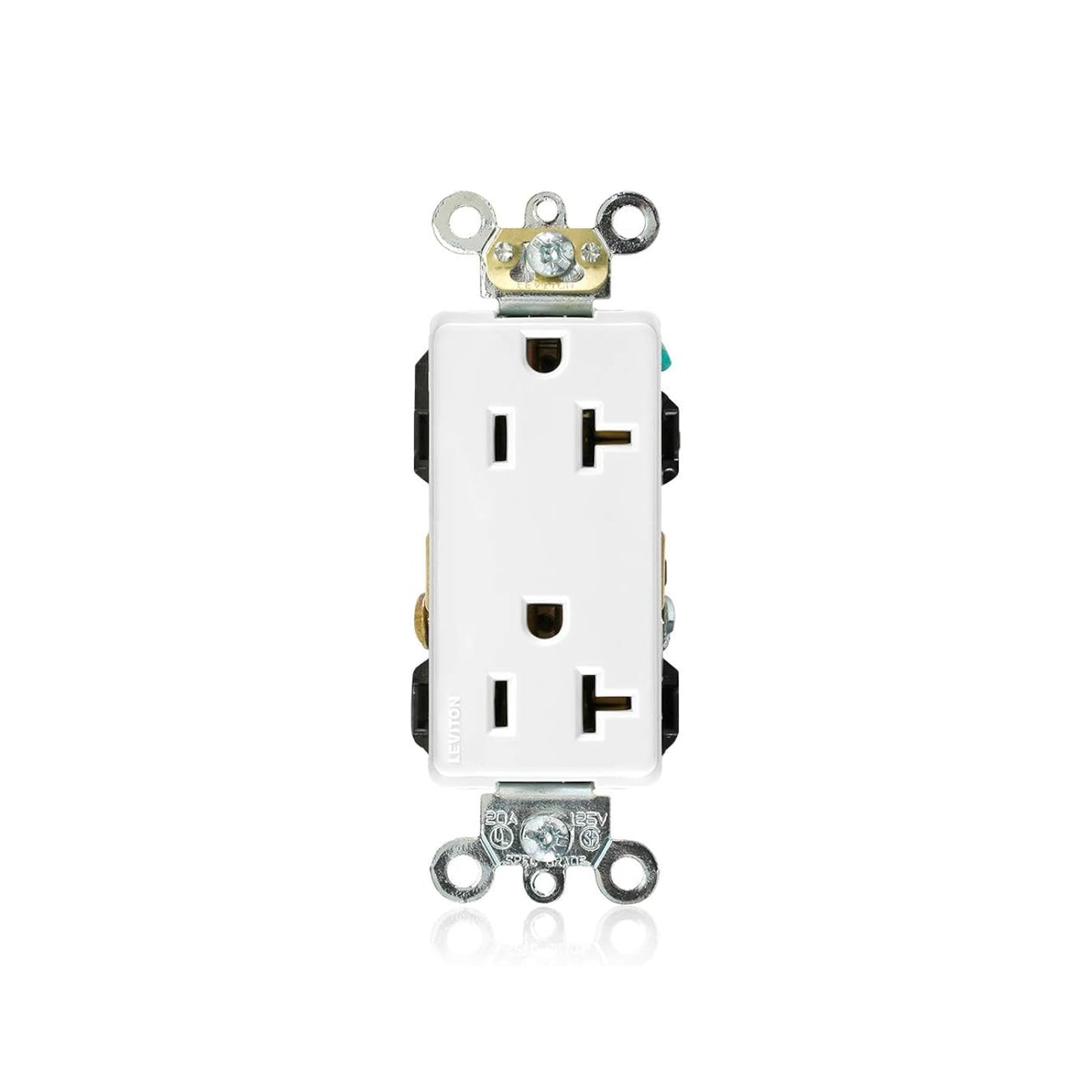 Contacto Dúplex con Conexión a Tierra Aislada 20A 250V Blanco Leviton