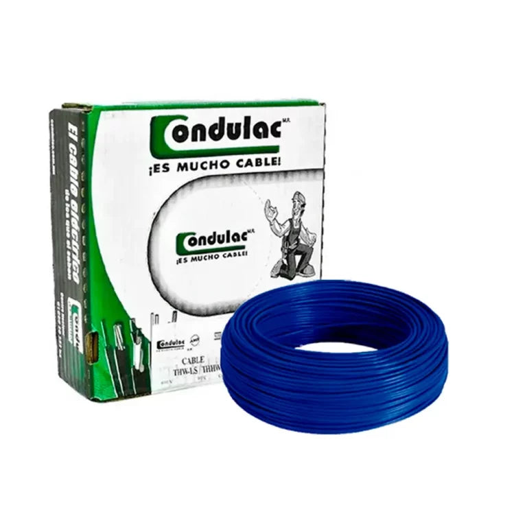 Caja 100 mts Cable Calibre 12 awg Azul THW-LS Condulac