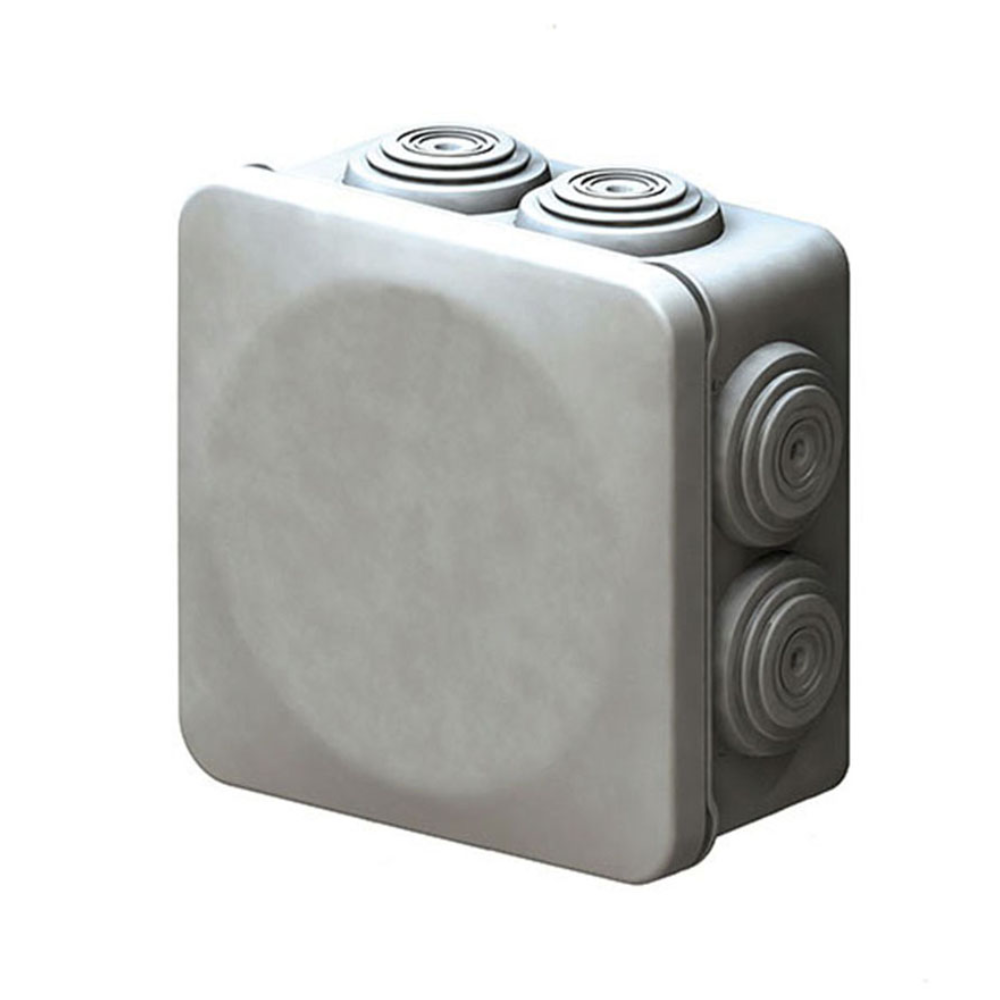 Caja estanca con tapa a presión y conos 80x80x45 IP55 Royer WDC0808P