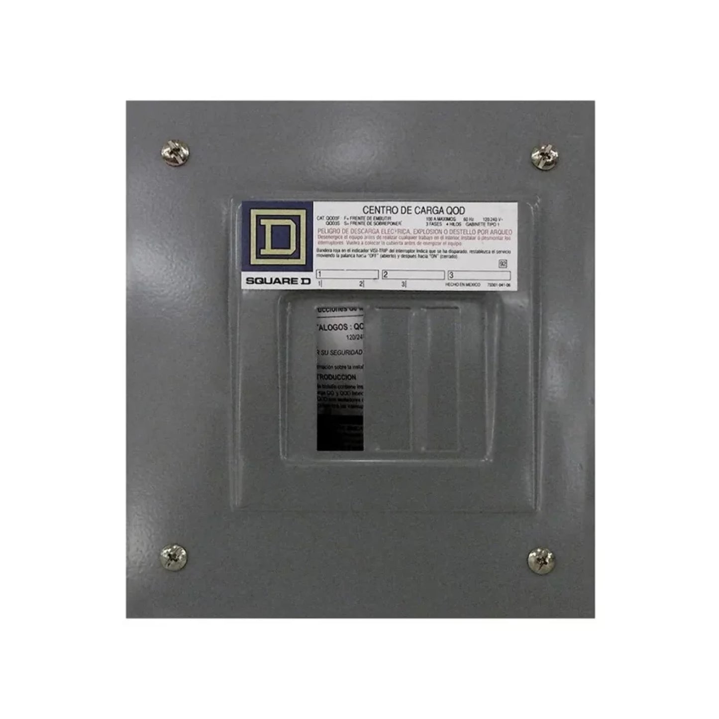 Centro de Carga QO Square D 100A 3F 3P NEMA1 de Empotrar Schneider Electric QOD3F