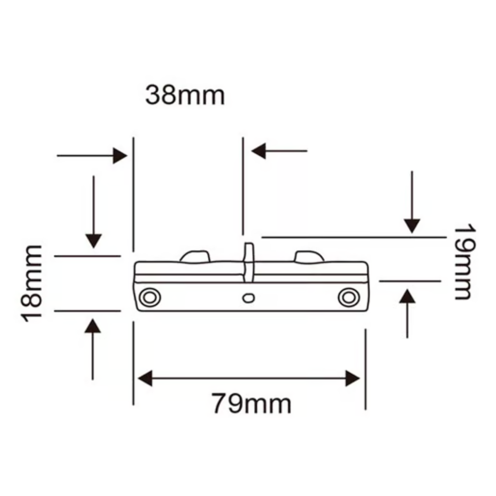 Conector recto para riel Blanco Tecnolite