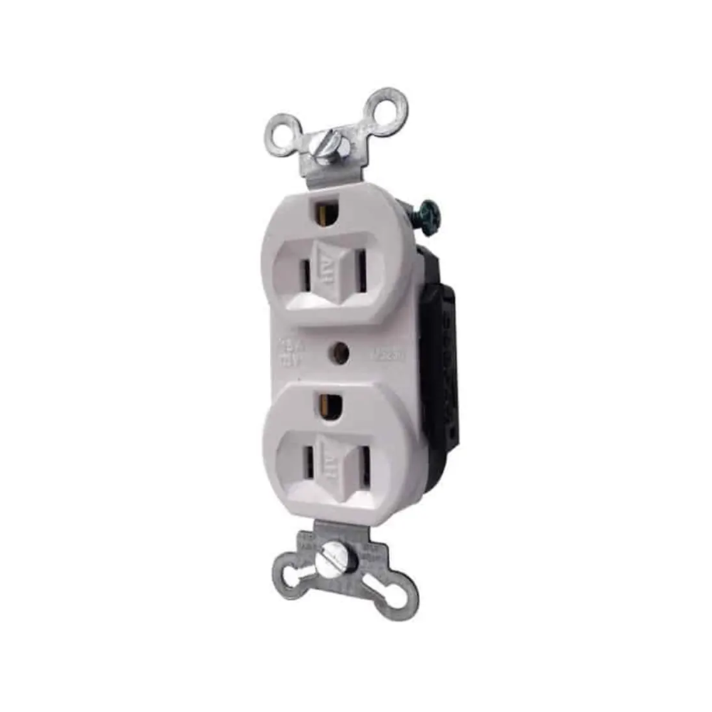 Contacto dúplex 15A 125V Blanco Arrow Hart Eaton