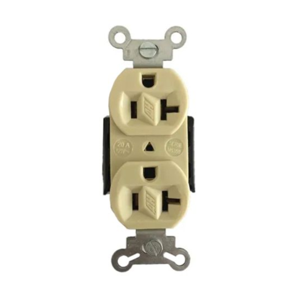 Contacto dúplex 20A 125V Marfil Arrow Hart Eaton