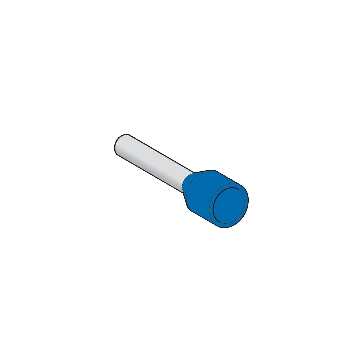 Extremo de Cable Linergytr Tipo Conductor Único de 0.75 Mm² en Color Azul Schneider Electric DZ5CE007