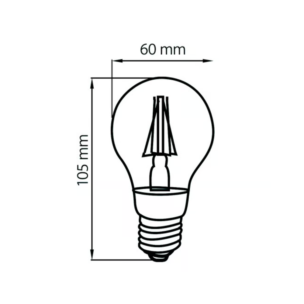 Foco LED Filamento 7W Luz Cálida Base A19 360° Tecnolite