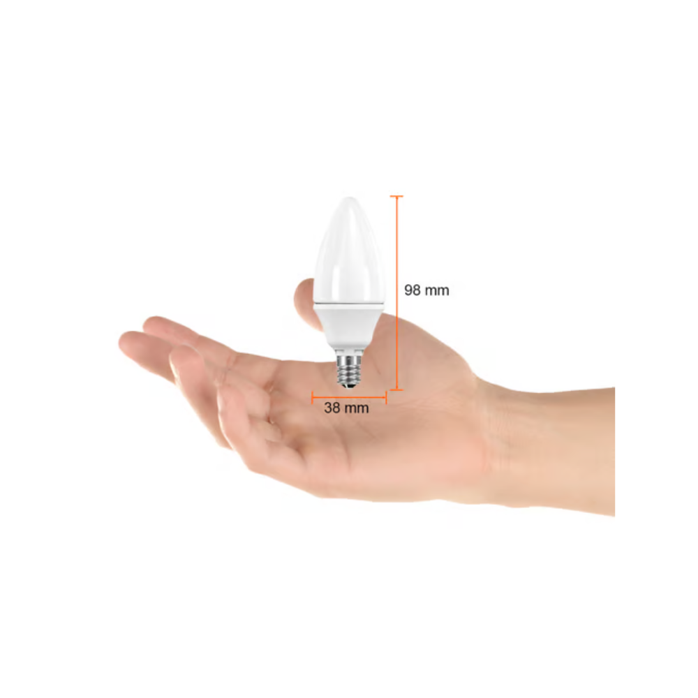 Foco Tipo Vela LED 4W Luz Cálida Base E12 Tecnolite