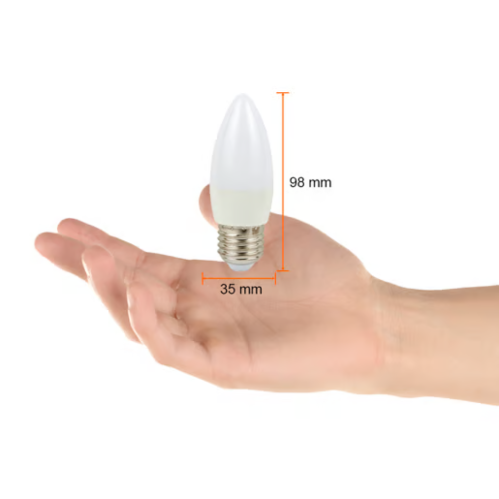 Foco Tipo Vela LED 4W Luz Fría Base E27 Tecnolite