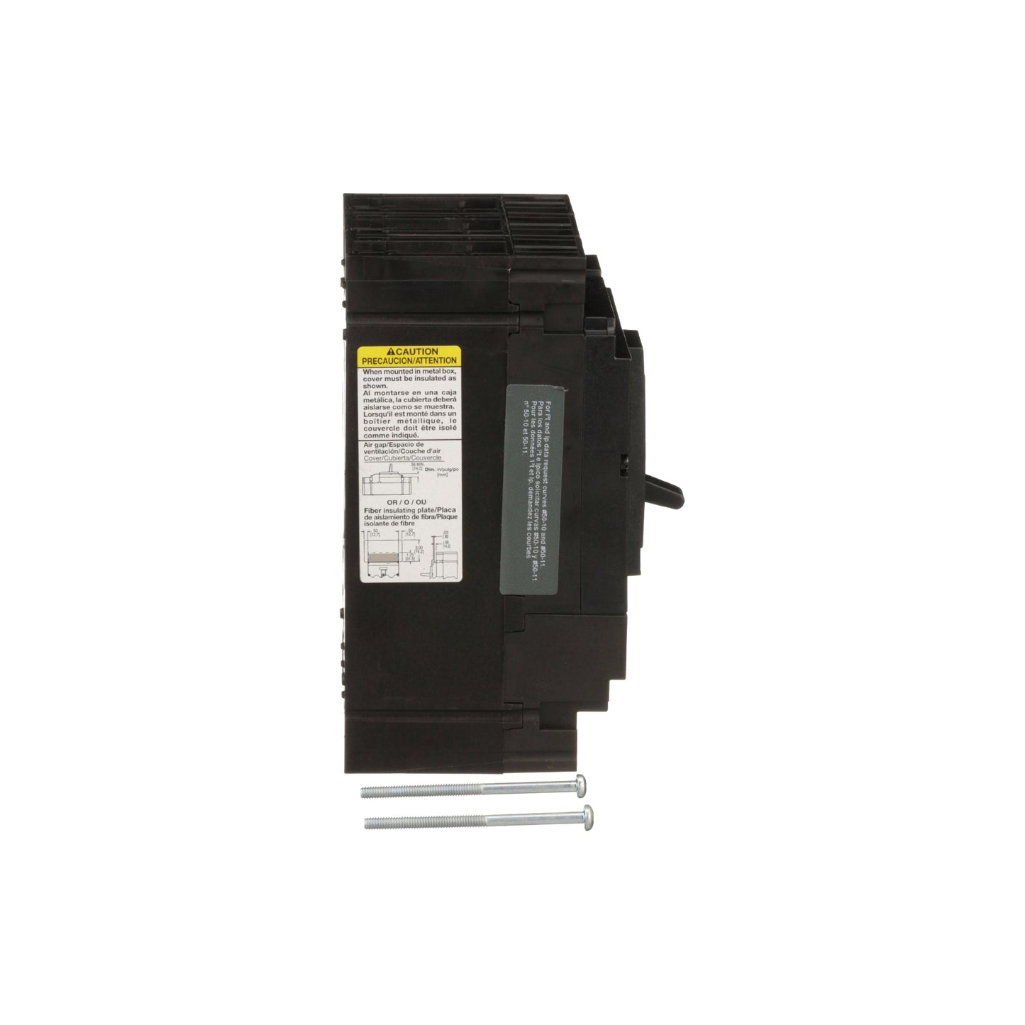 Interruptor termomagnético PowerPacT H, de 150A, 3 polos, 65kA a 600V, I-Line Schneider Electric HJL36150