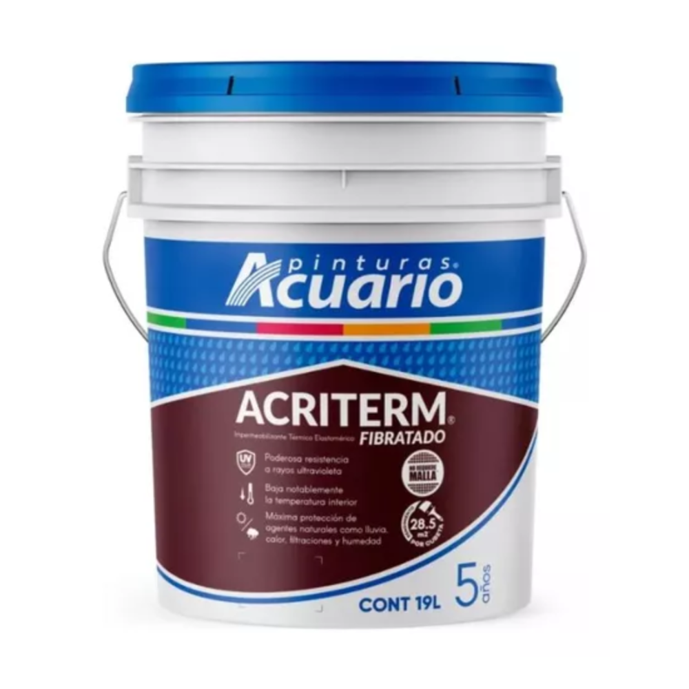 Impermeabilizante Acriterm Fibratado 5 años 19 Lts Terracota Acuario