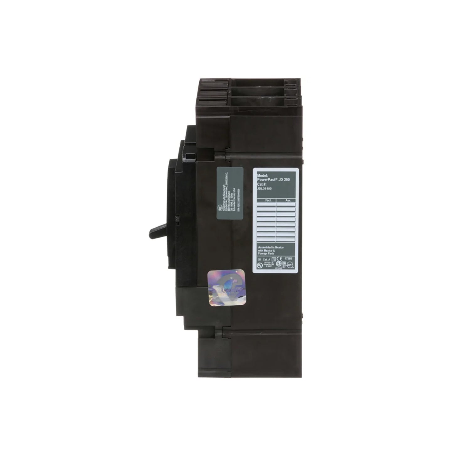 Interruptor Termomagnético Power Pact J 3P 150 A con Zapatas Schneider Electric JDL36150