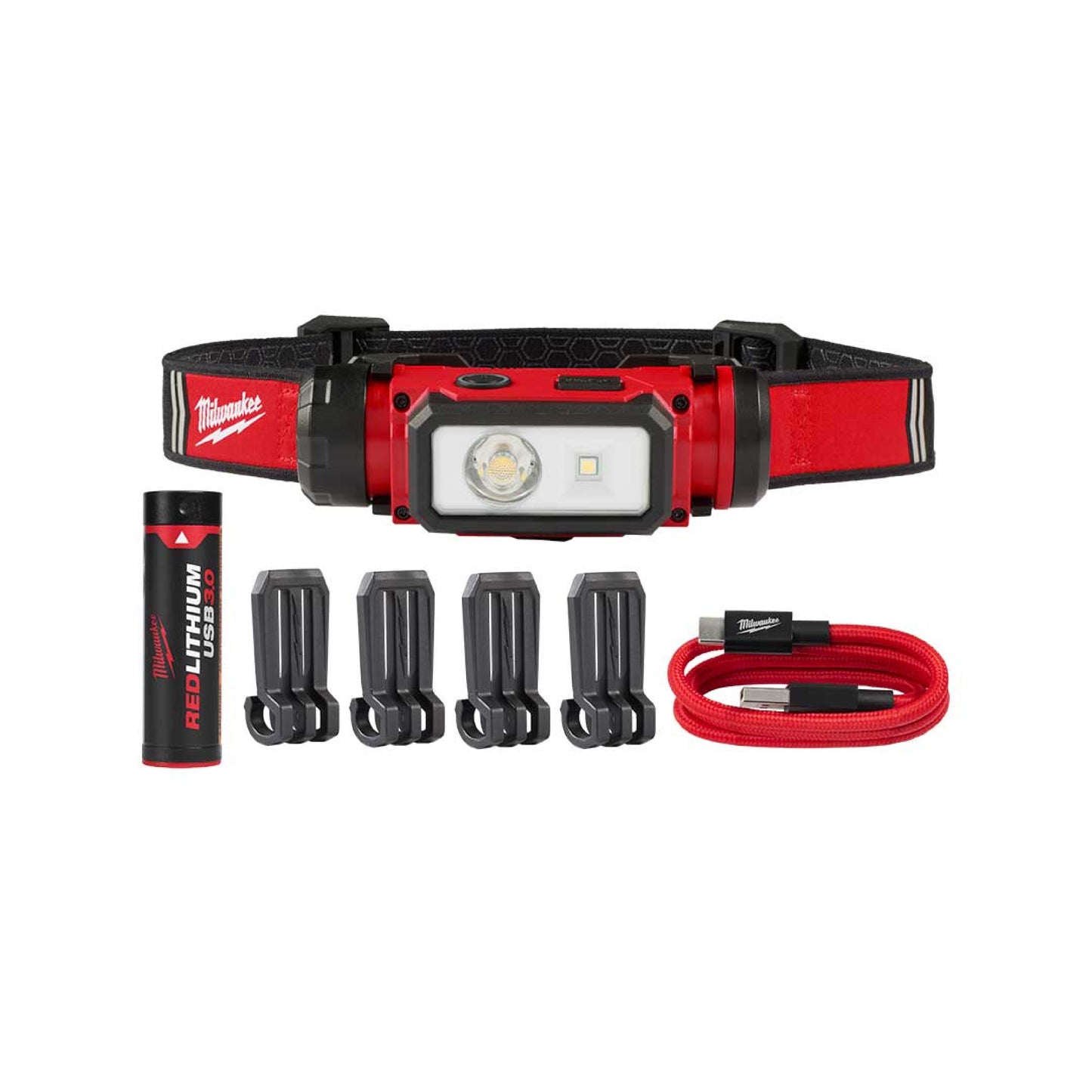 Lámpara Frontal LED para Casco + Casco Milwaukee - PROMOCIÓN