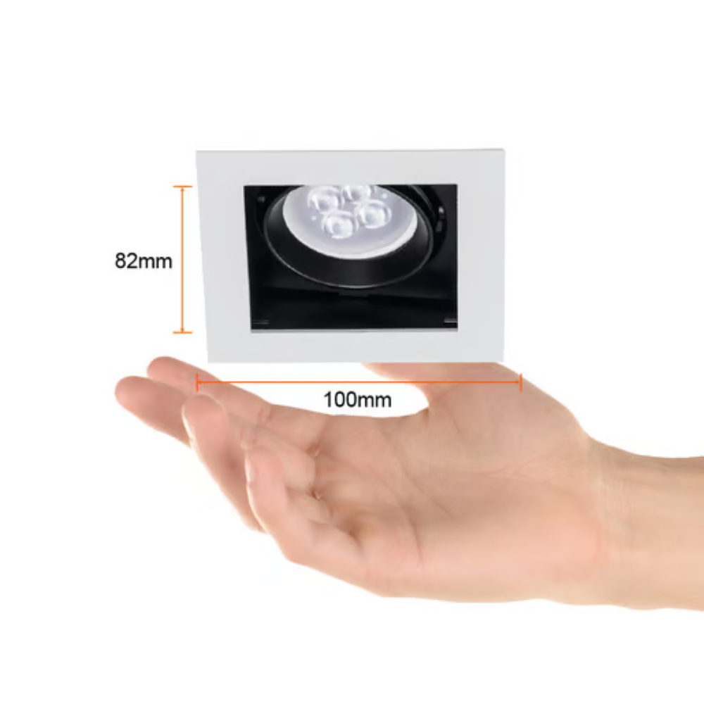 Lámpara de Techo Empotrable Base GX5.3/GU10 Dirigible Blanco 60W Tecnolite