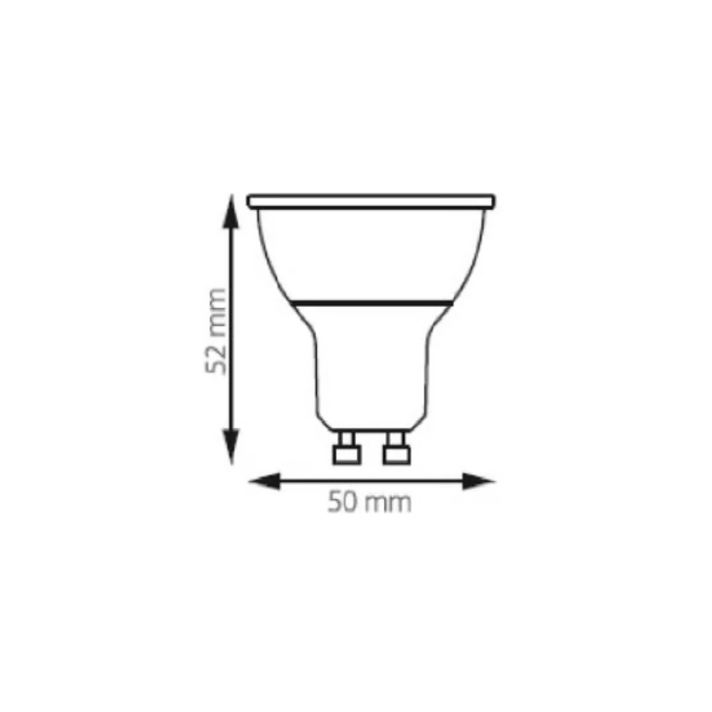 Lámpara LED Foco GU10 Luz Cálida 5.5W Tecnolite