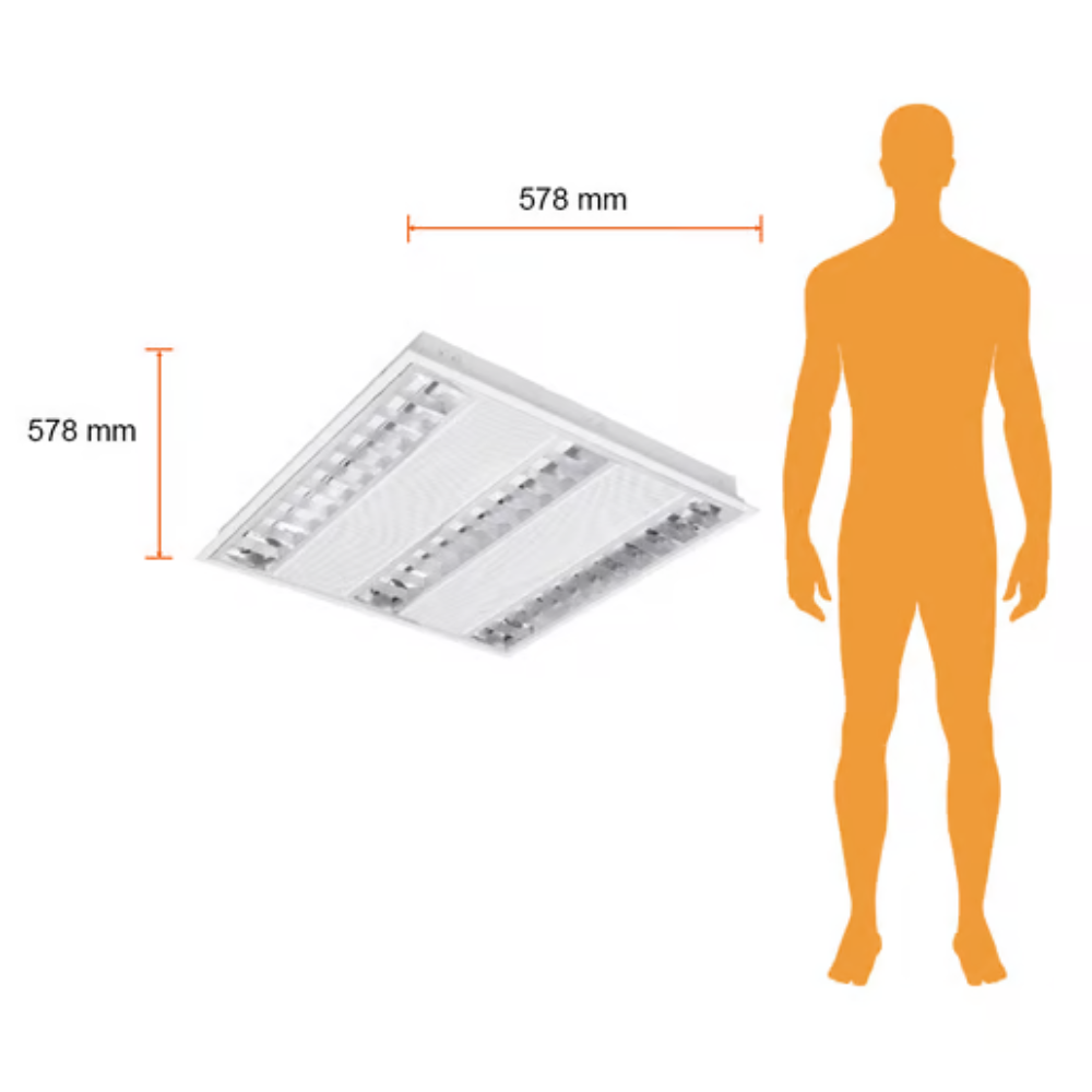 Lámpara de Techo LED Empotrable tipo Gabinete Luz Fría Base (G5x3) Blanco Tecnolite