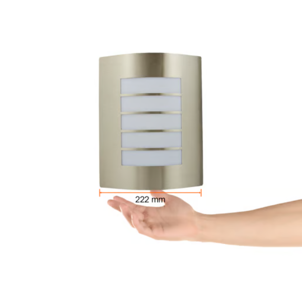Lámpara de pared exterior E27 Satinado 15W Turin Tecnolite
