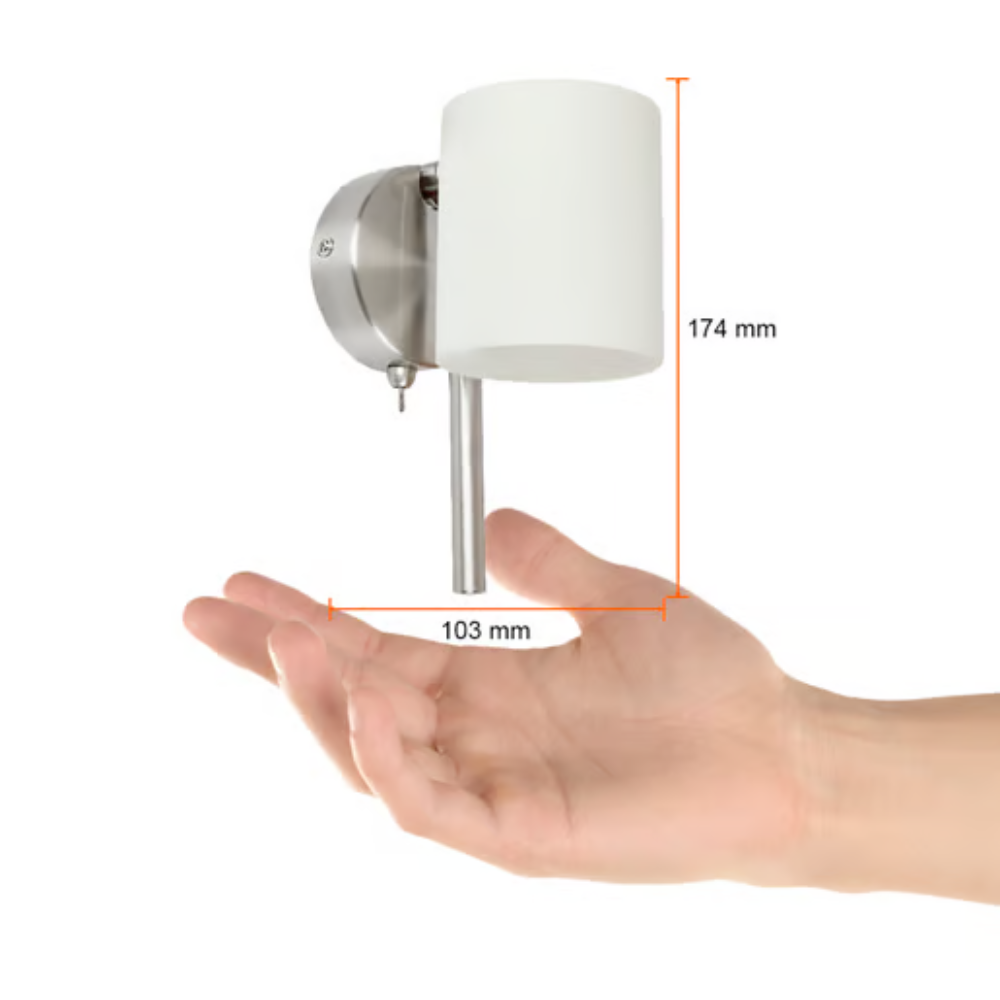 Lámpara de techo G9 3W Satinado / Cristal Opalino Giarre Tecnolite