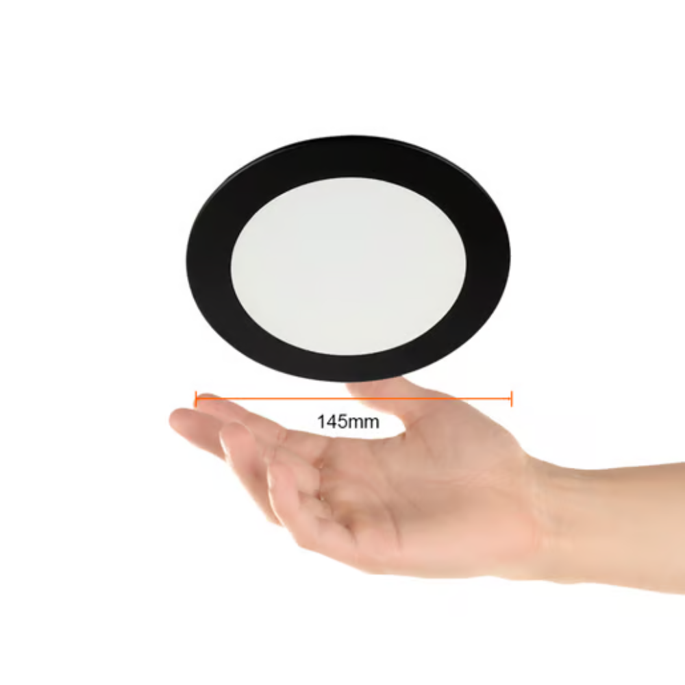 Lámpara de techo LED Empotrable para interior Luz Cálida 11W Negro Tecnolite