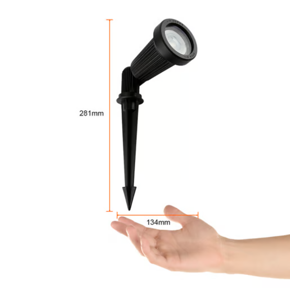 Lámpara para jardin Base GX5.3 50W Negro Tecnolite