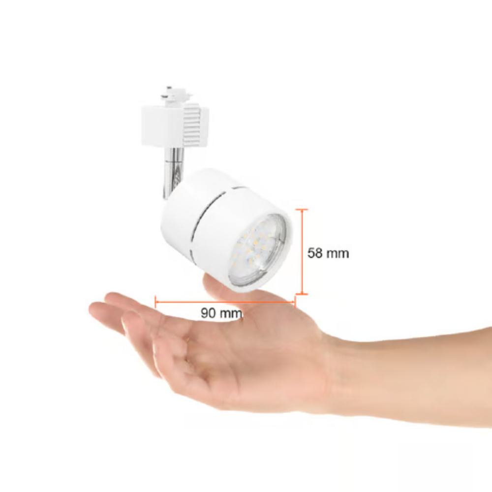 Lámpara para riel tipo spot dirigible GU10 50W Blanco Tecnolite