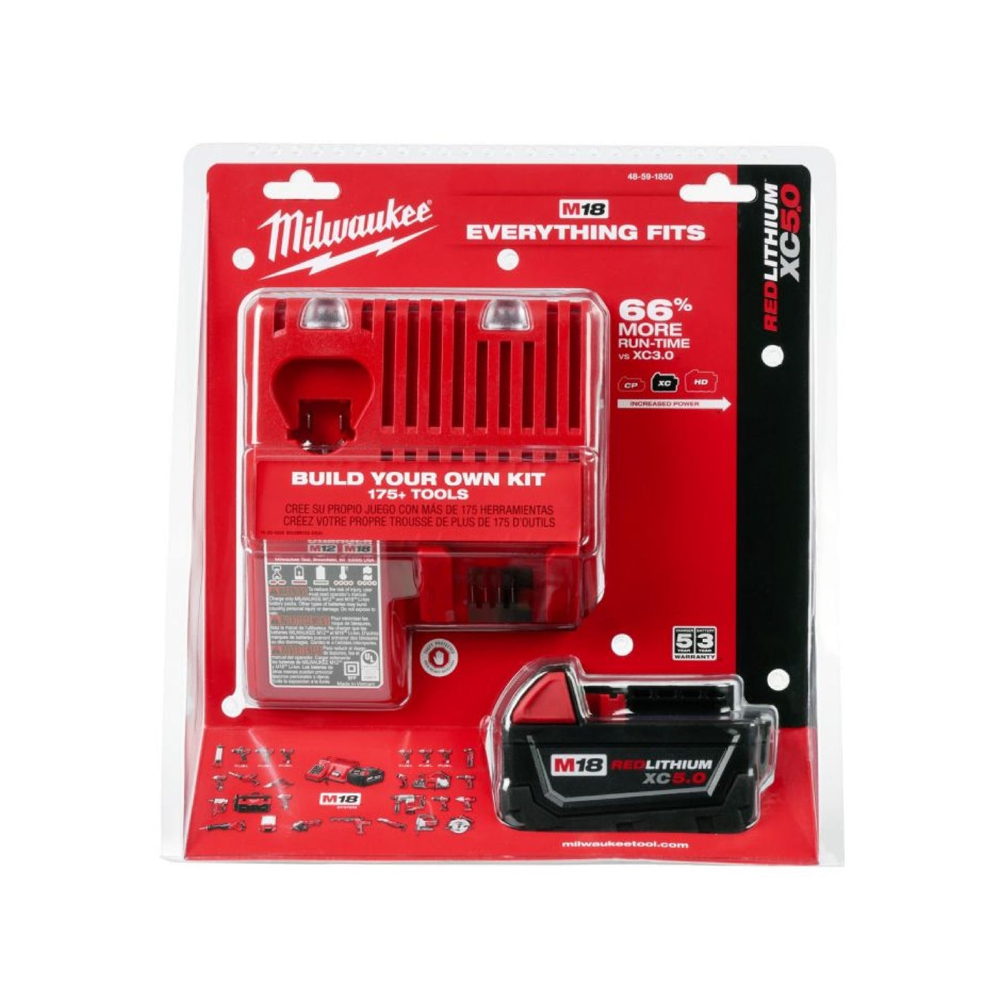 Kit de Bateria M18™ REDLITHIUM™ XC5.0 Milwaukee