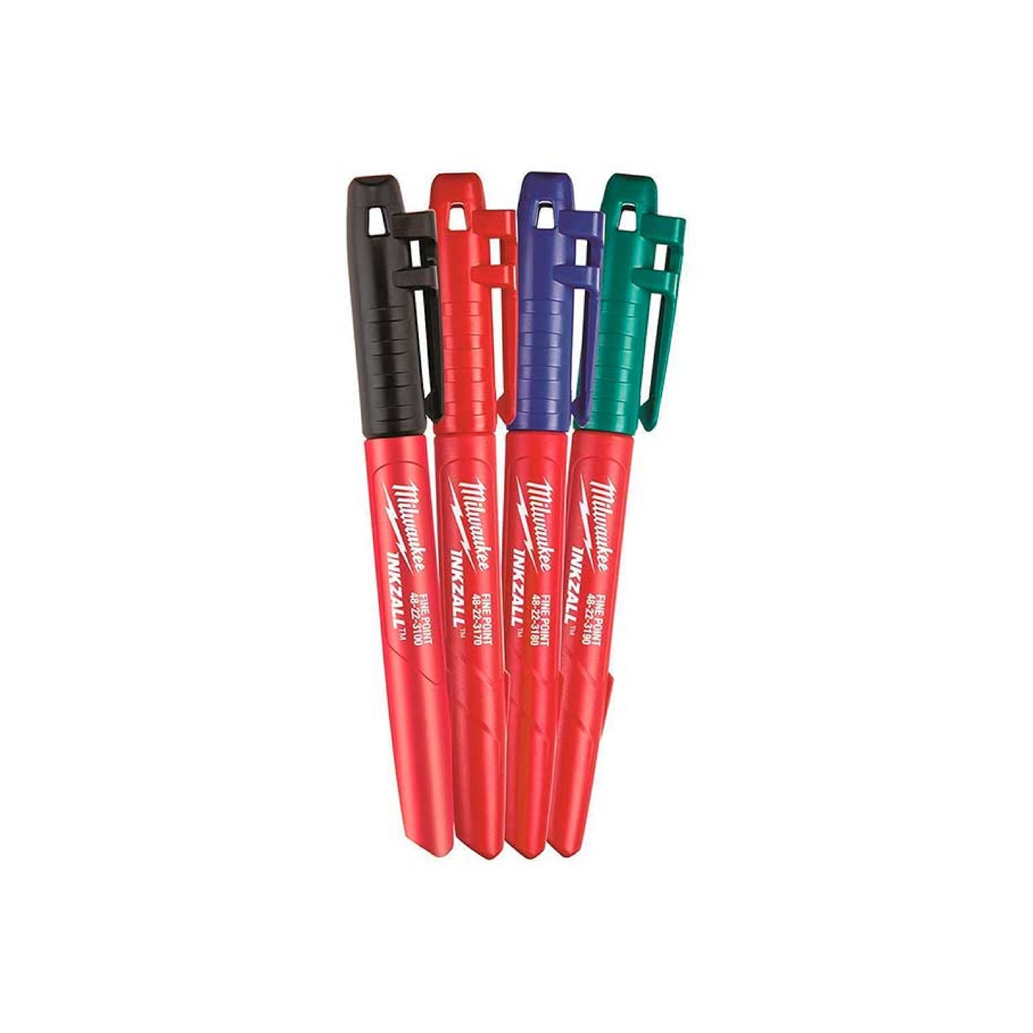 Marcadores de Colores Punta Fina INKZALL™ 4 pzas. Milwaukee