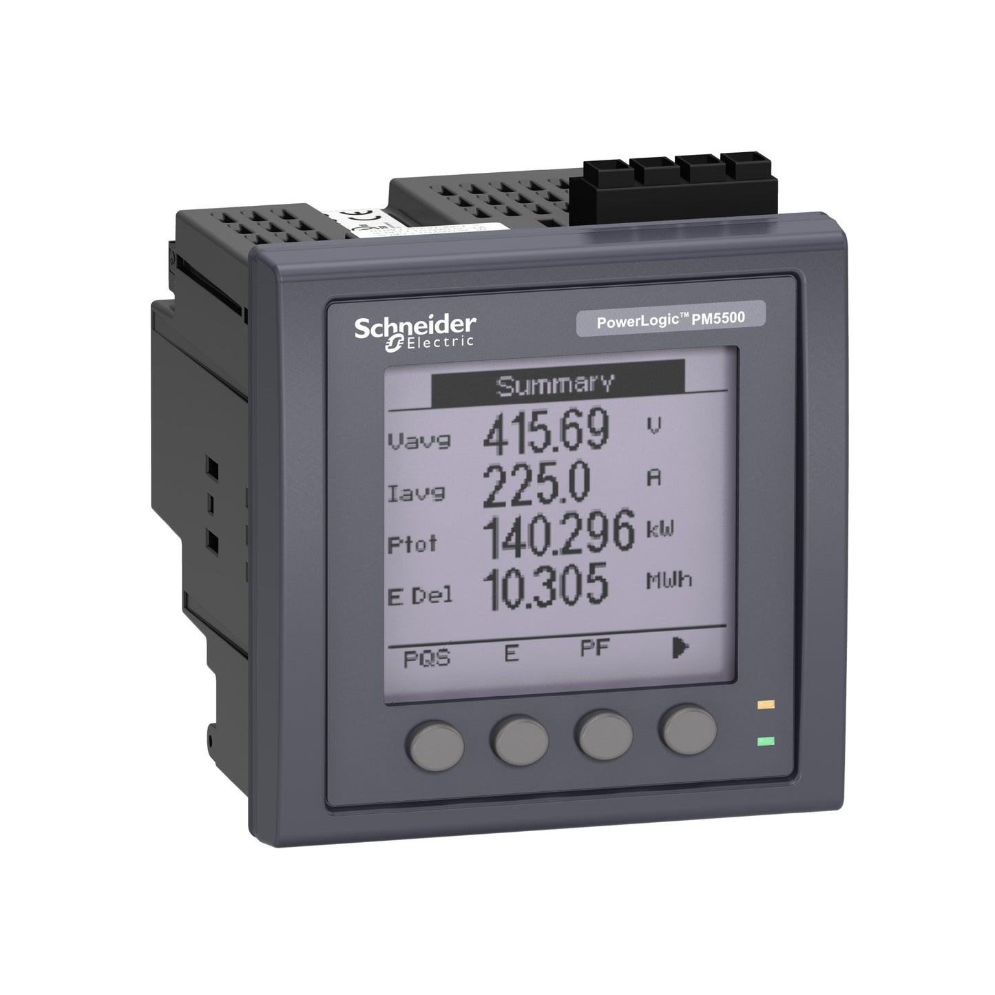Medidor de Energía Powerlogic para Empotrar, Armónico 63, Memoria de 1.1mb y 52 Alarmas Schneider Electric METSEPM5560