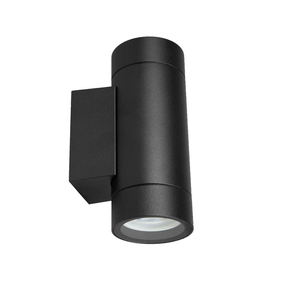 Lámpara de Sobreponer en Pared Exterior GU10x2 Negro Illux