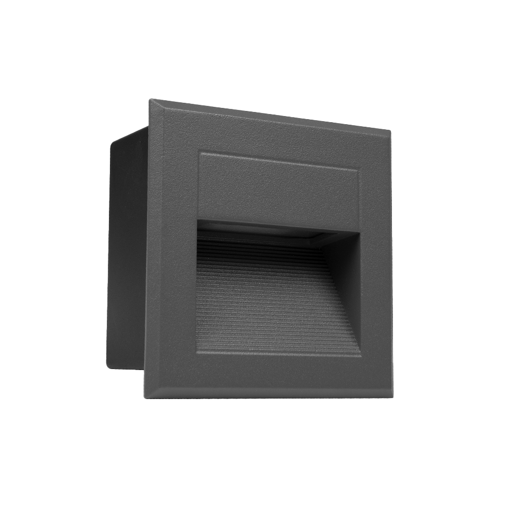 Lámpara LED de Empotrar en Pared Luz Cálida Gris Illux