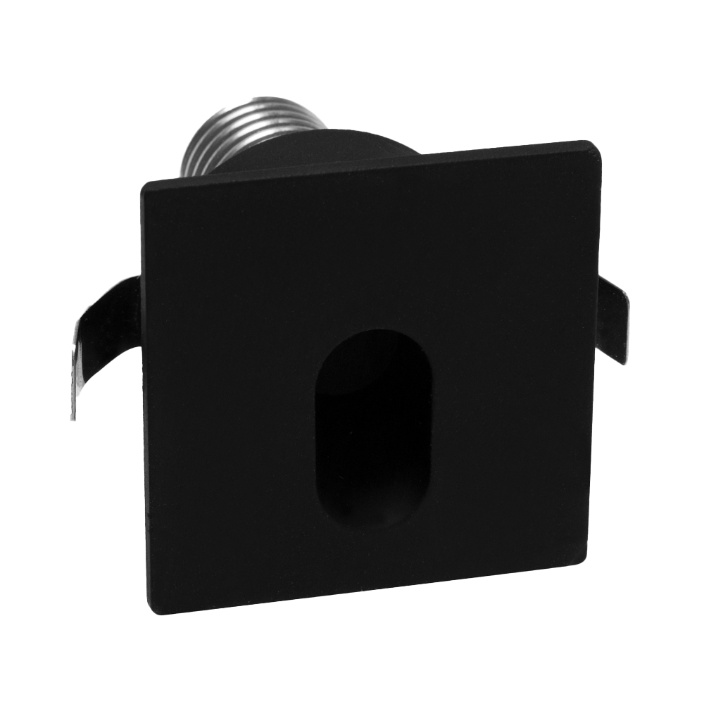 Lampara de Pared LED Empotrable 1W Luz Cálida Negro Illux