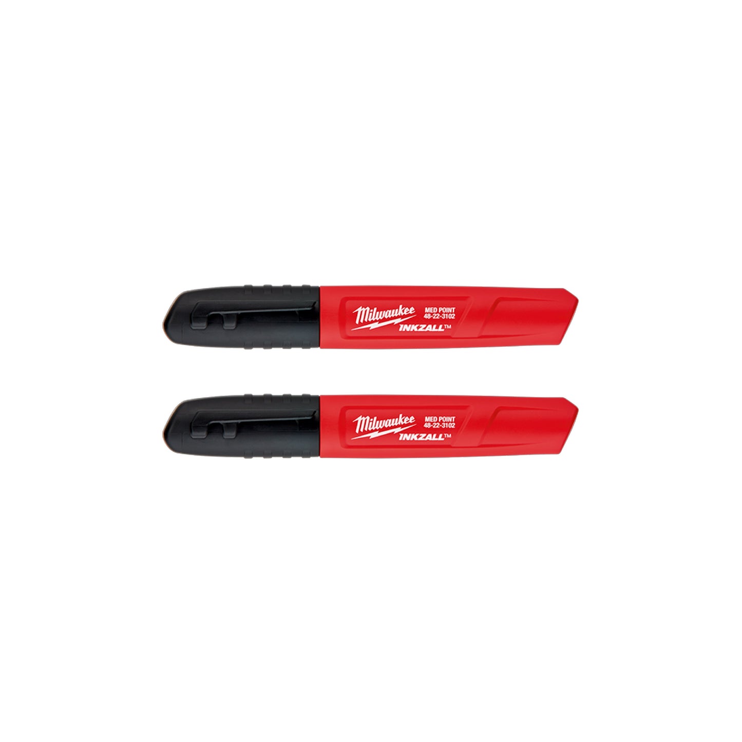 Marcadores Punta Media Negra INKZALL™ 2 pzas. Milwaukee