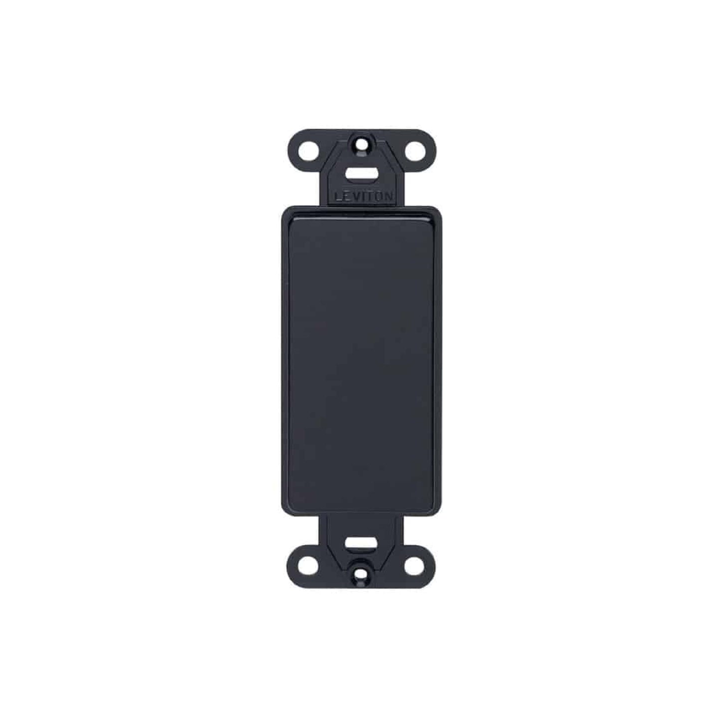 Placa Ciega Negro Decora Leviton