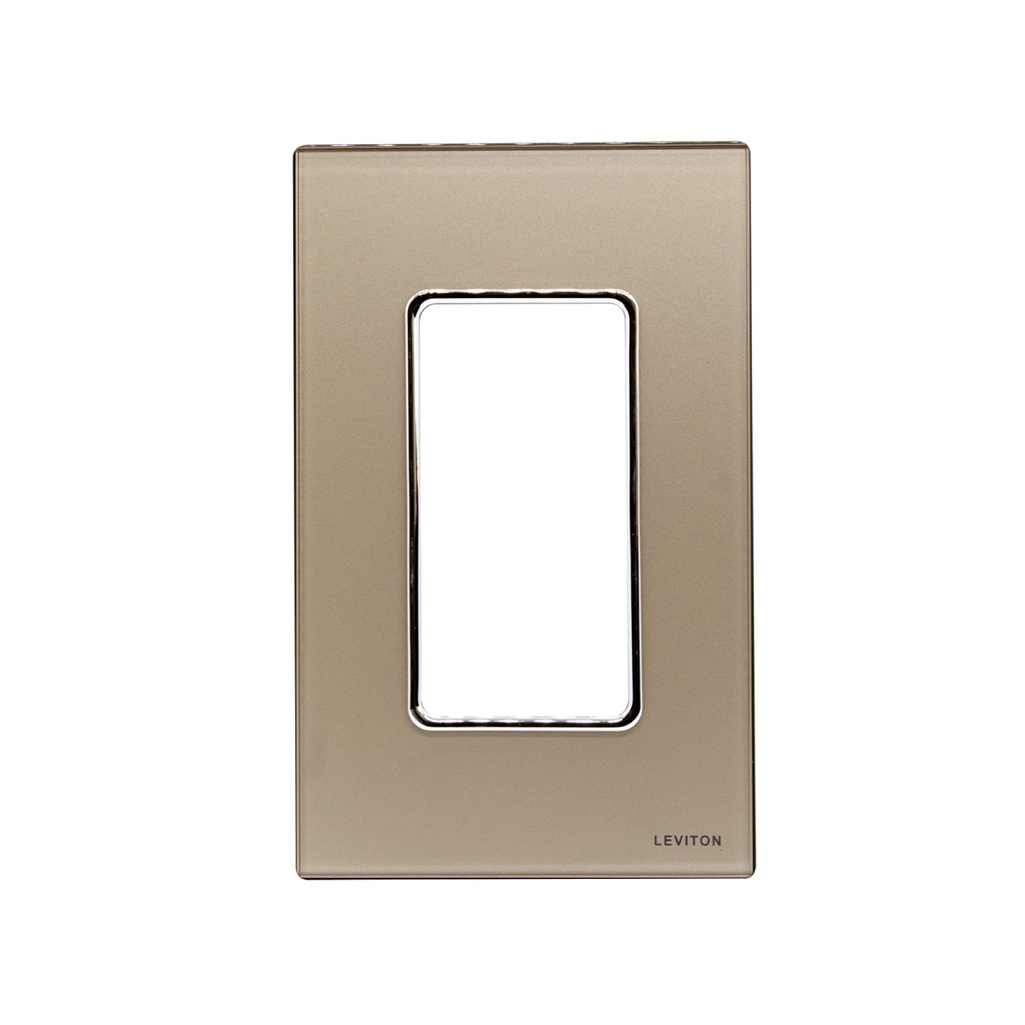 Placa de Cristal Dorado para accesorios Decora Leviton