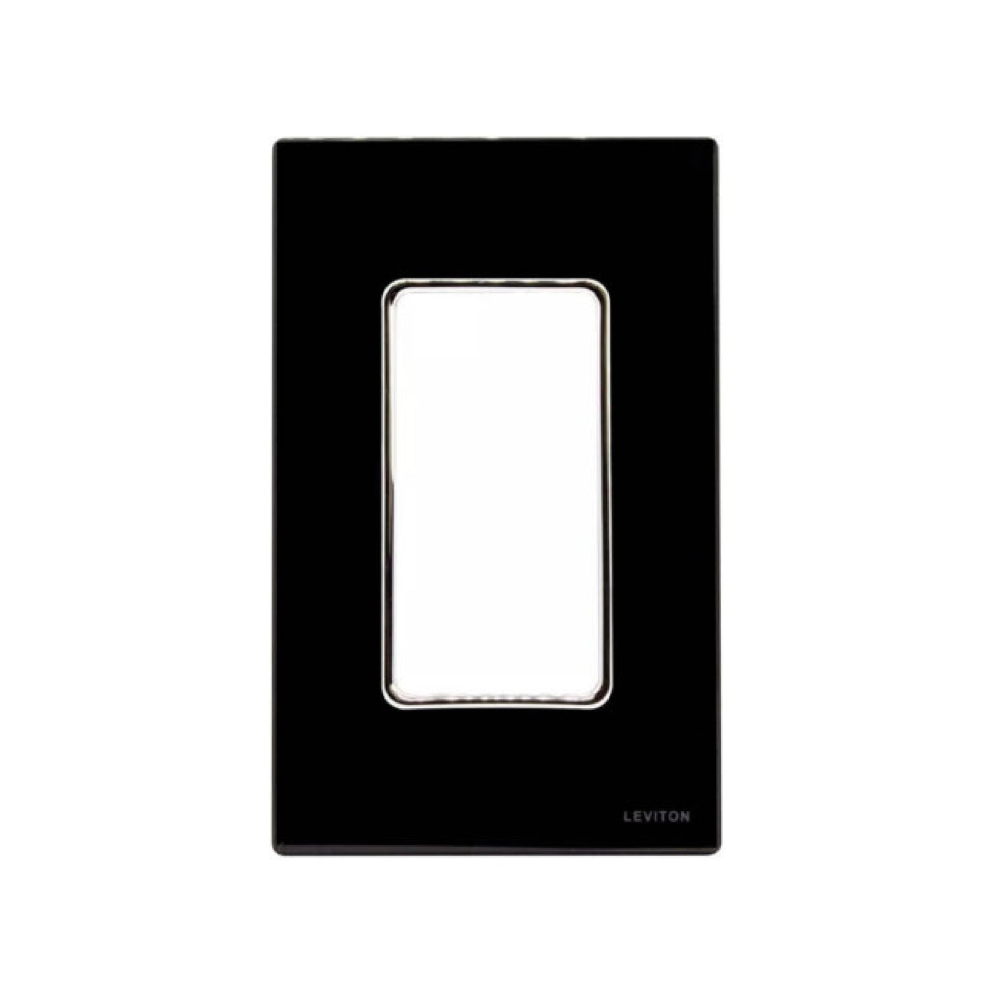 Placa de Cristal Negro para accesorios Decora Leviton