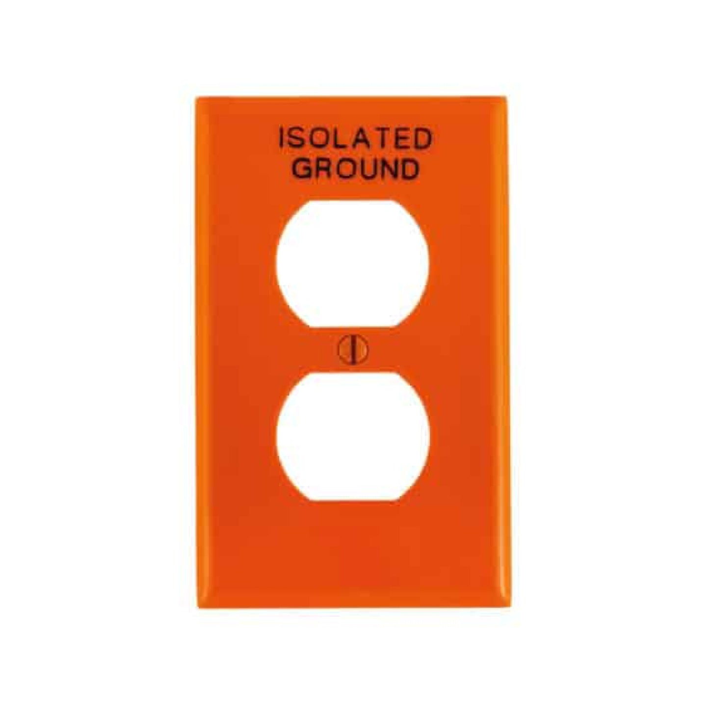 Placa de Nylon Naranja para Contacto Dúplex Tierra Aislada Leviton