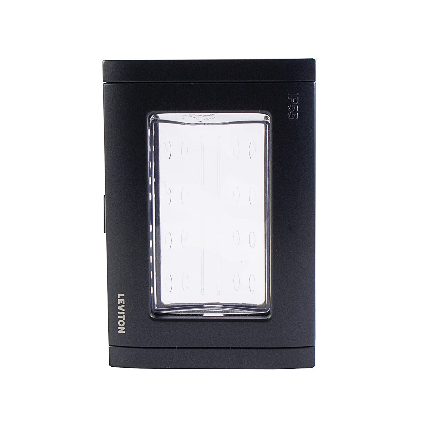 Placa para Intemperie de 3 Módulos Negro Mate Stalo & Kristalo Leviton