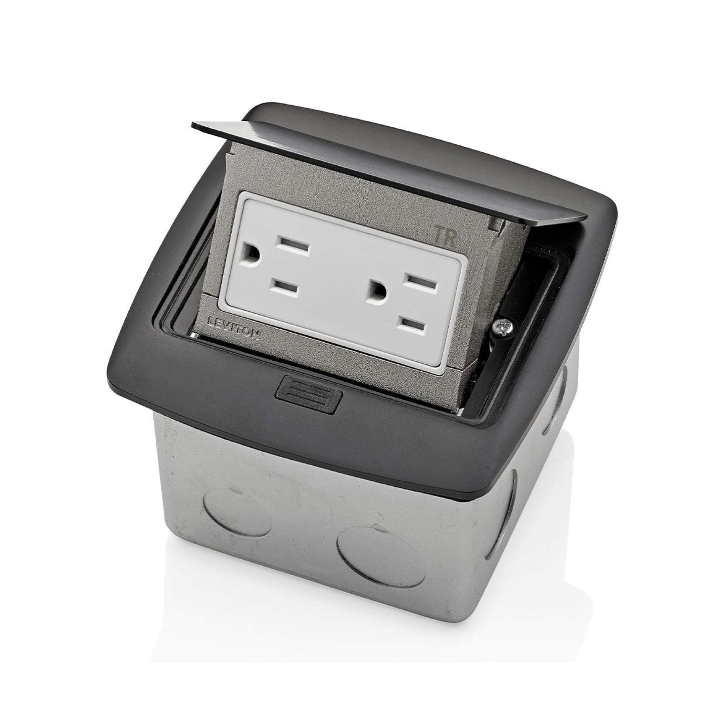 Caja Pop Up con Contacto Dúplex 15A Negro Mate Leviton
