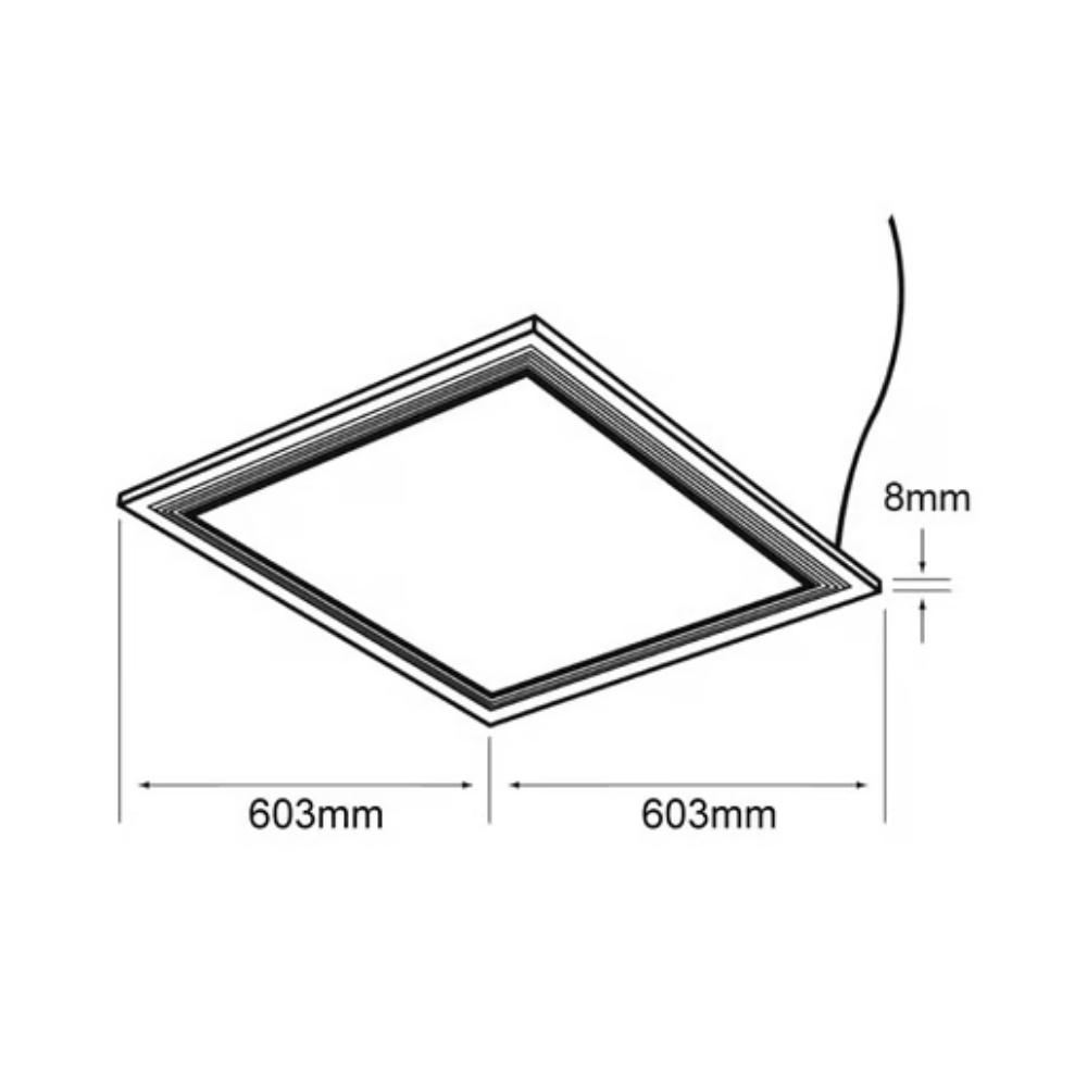 Panel de 603mm X 603mm LED Luz Fría 40W Tecnolite