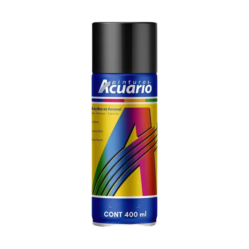 Pintura en Aerosol 400 ml Negro Mate Acuario