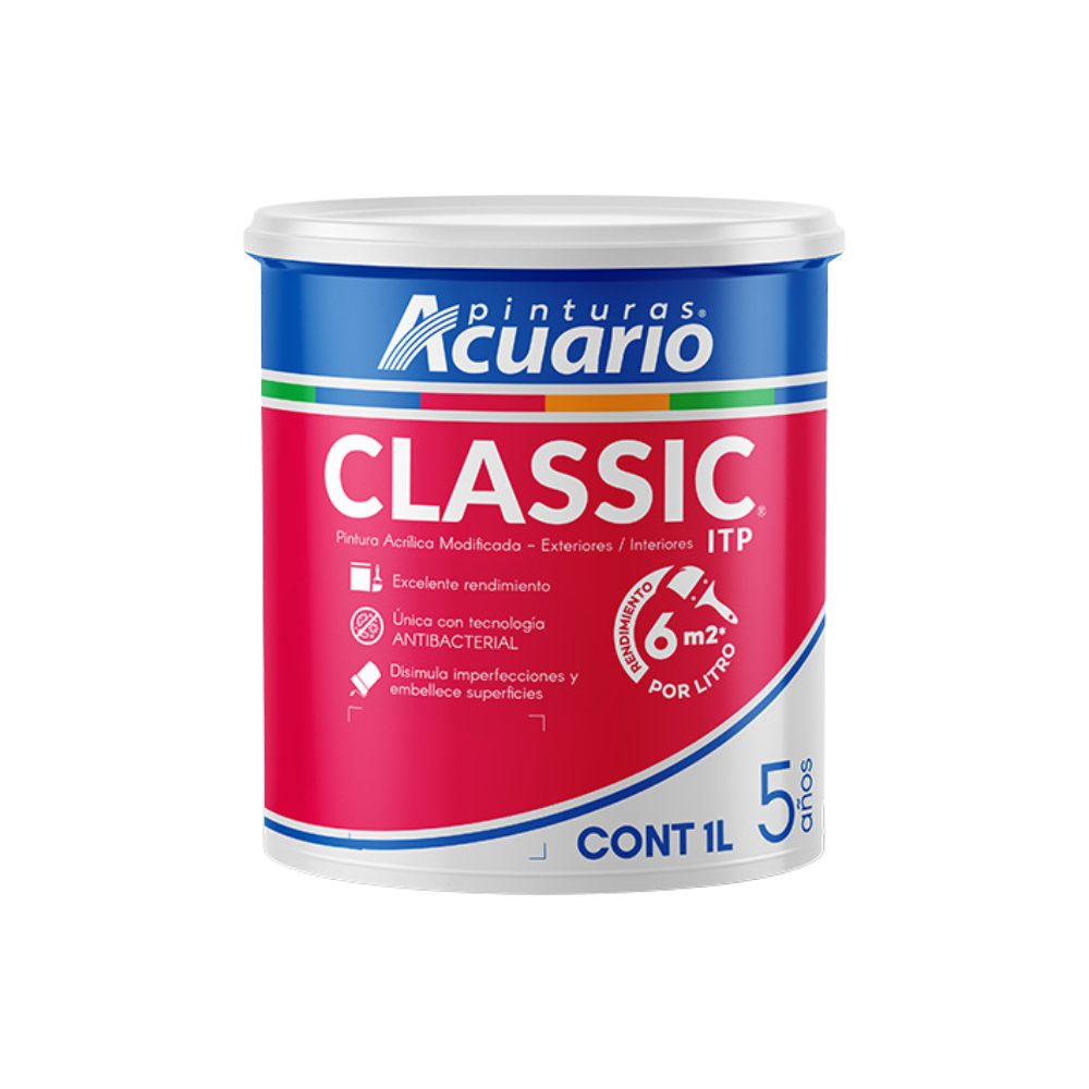 Pintura Blanca Classic 1 Lt Acuario