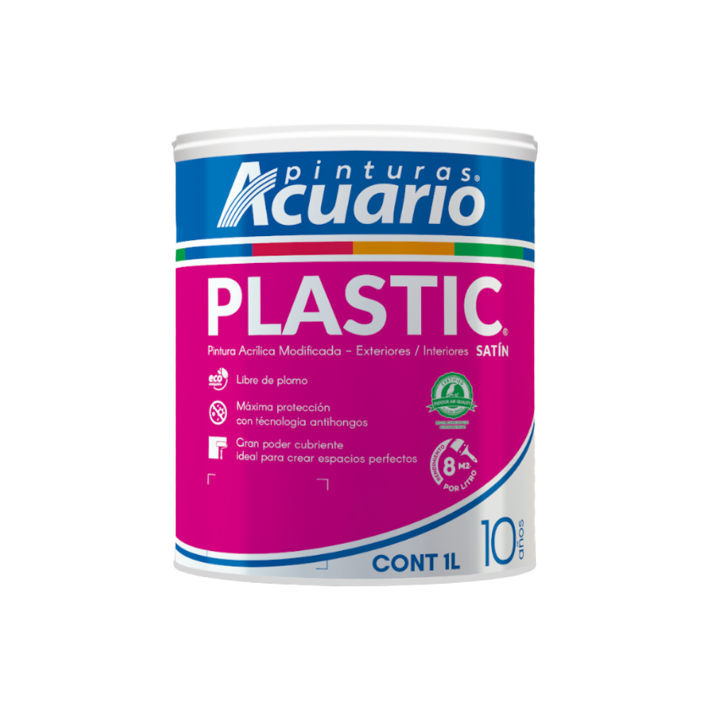 Pintura Blanca Cover Plastic 1 L Acuario