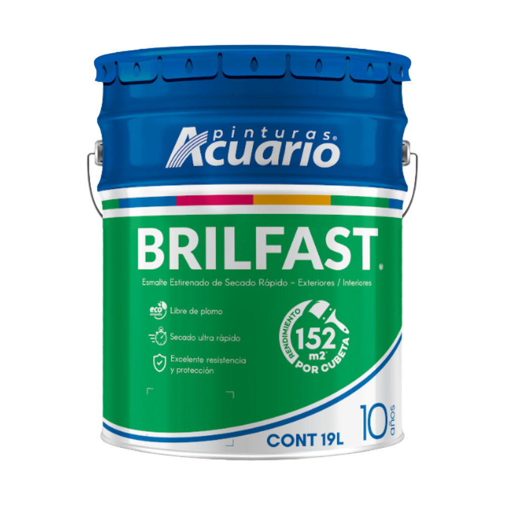 Pintura Esmalte Blanco Bril Fast 19 Lt Acuario