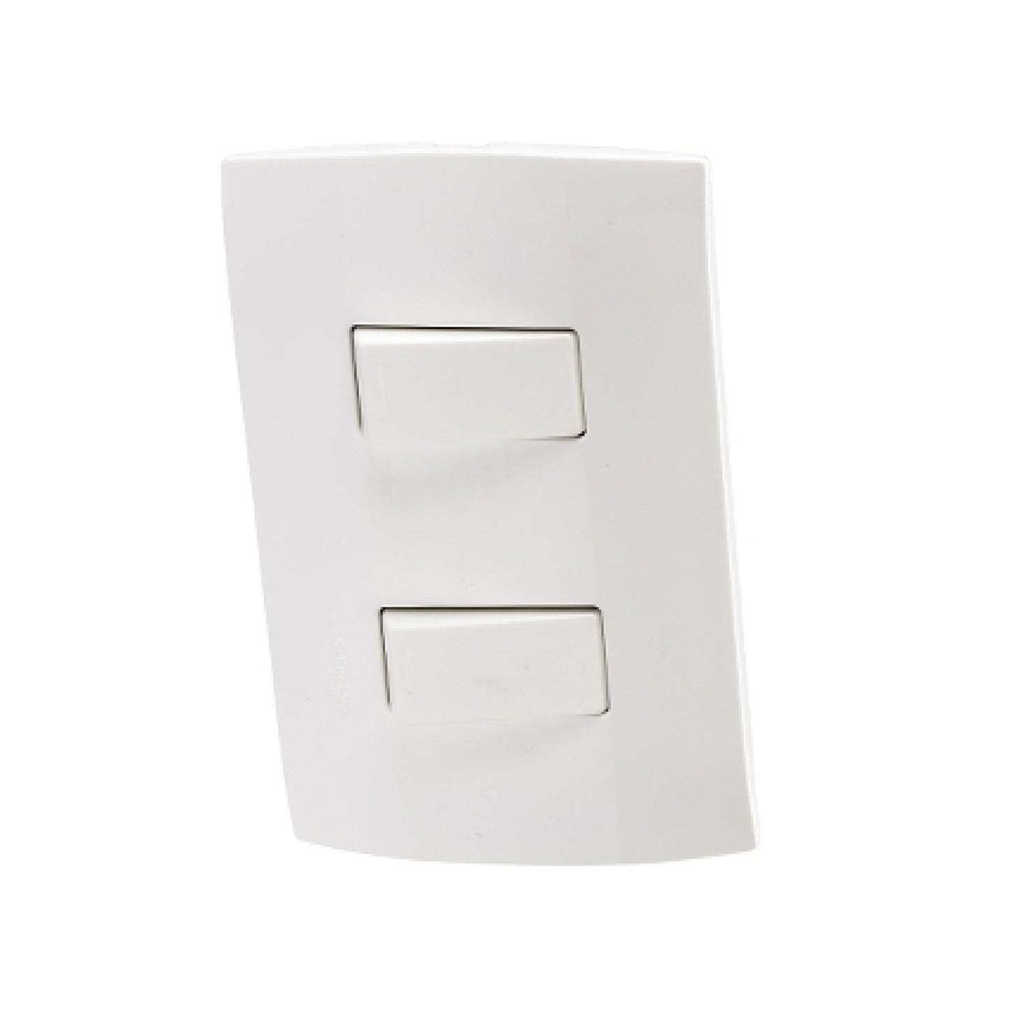 Placa Armada con 2 Apagadores de Escalera 3 vías color Blanco Marisio Schneider Electric MWD62114