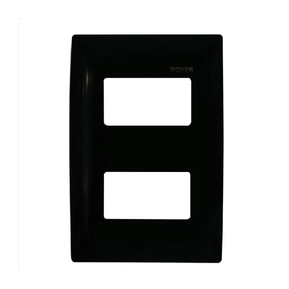 Placa de 2 módulos color Negro Royer 100 Eaton