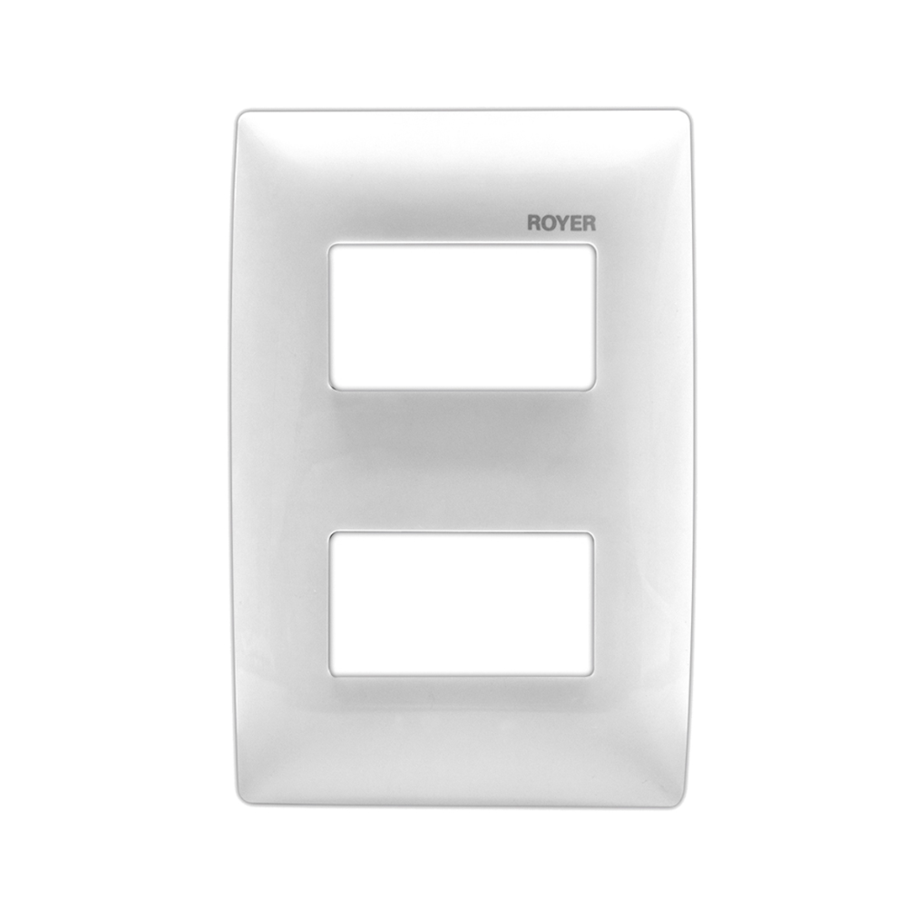 Placa de 2 módulos distanciados | Blanco | Royer 100. Eaton
