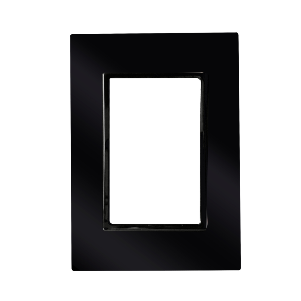 Placa de 3 módulos Negro Cristal Royer Plus Eaton
