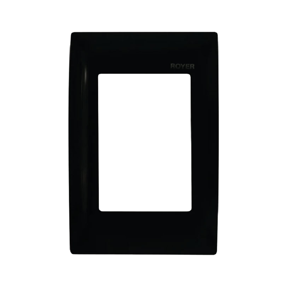 Placa de 3 módulos color Negro Royer