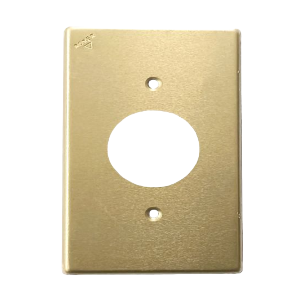 Placa para contacto de Seguridad Termoplastico Dorado